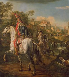 Un húsar a caballo, 1773