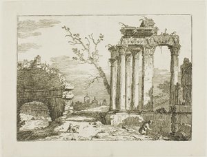 Paisaje con ruinas