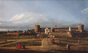 El Castello Sforzesco en Milán, c.1744 de Bernardo Bellotto