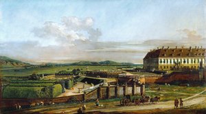 El castillo de Schlosshof visto desde el norte, entre 1758 y 1761 de Bernardo Bellotto