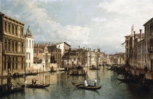 El Gran Canal, Venecia, mirando al este desde el Palazzo Flangini hasta el Palazzo Venramin Calergi, c.1742 de Bernardo Bellotto