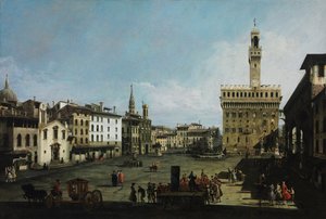 La Piazza della Signoria en Florencia, 1742 de Bernardo Bellotto