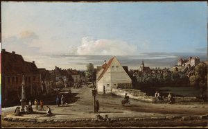 Vista de Pirna con la fortaleza de Sonnenstein de Bernardo Bellotto