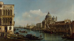 Vista del Gran Canal: Santa Maria della Salute y la Dogana desde Campo Santa Maria Zobenigo de Bernardo Bellotto