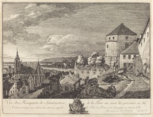 Vista de las murallas de Sonnenstein de Bernardo Bellotto