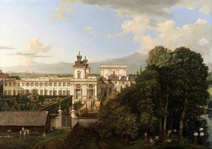 Palacio de Wilanów visto desde el sur. de Bernardo Bellotto