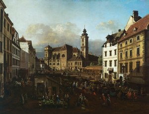Plaza Freyung desde el sureste de Bernardo Belotto Canaletto
