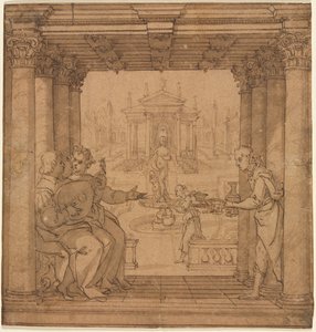 Ilustración de Gerusalemme Liberata de Torquato Tasso, 1586-1590 de Bernardo Castello