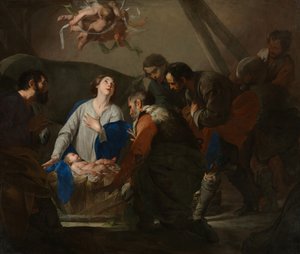 Adoración de los pastores, c.1650 de Bernardo Cavallino