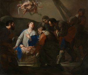 Bernardo Cavallino / La Adoración de los pastores, c. 1650 de Bernardo Cavallino