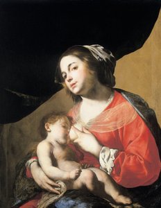 La Madonna de la lactancia / La Madonna de la lactancia de Bernardo Cavallino
