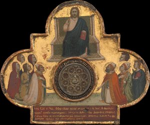 Cristo entronizado con santos, ca. 1325