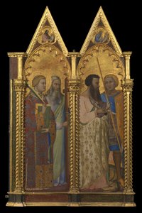 Santos Bartolomé y Jorge (panel izquierdo) (recto) de Bernardo Daddi