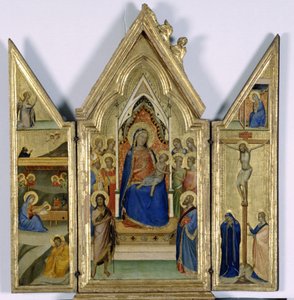 Tríptico con Madonna y Niño de Bernardo Daddi