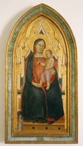 Virgen con el Niño y donante, finales de la década de 1340 (temple al huevo con oro sobre madera) de Bernardo Daddi