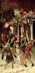 La persecución de San Jorge. c.1435 (óleo sobre tabla) de Bernardo Martorell