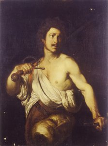 David con la Cabeza de Goliat, c. 1635 de Bernardo Strozzi