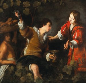José interpretando los sueños del panadero y el copero de Bernardo Strozzi