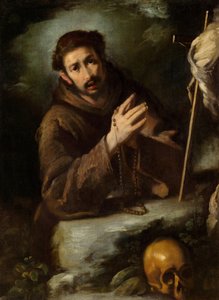 San Francisco en oración, c.1620/1630 (óleo sobre lienzo) de Bernardo Strozzi