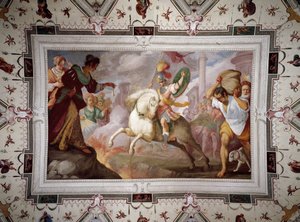 La muerte de Marco Curcio, Villa Centurione, Sampierdarena, 1613-15
