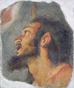 La Cabeza de San Juan Bautista, fragmento de un fresco de Bernardo Strozzi