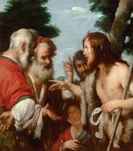 El sermón de San Juan Bautista, c. 1644 de Bernardo Strozzi