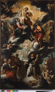 La visión de Santo Domingo (Cielo) de Bernardo Strozzi