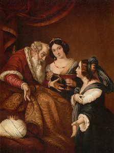 Ester suplica misericordia a Asuero de Bernardo after Strozzi