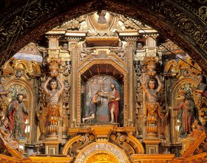 Retablo de la Iglesia de San Francisco, Quito, Pichincha, Ecuador de Bernardo de Legarda
