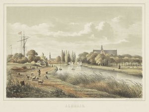 Vista de un río cerca de Alkmaar de Bernardus Gerardus ten Berge