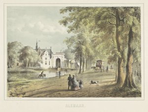 Cara en Alkmaar con la Laurenskerk de Bernardus Gerardus ten Berge