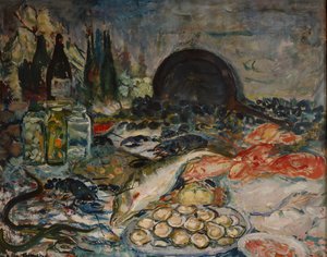 Naturaleza muerta (óleo sobre lienzo) de Bernhard Dorotheus Folkestad