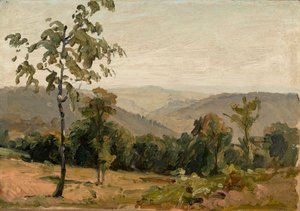 Vista sobre el Neckarberge cerca de Heidelberg de Bernhard Fries