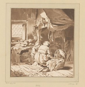 Interior rural con dos mujeres de Bernhard Schreuder