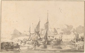 Canal en Utrecht, 1771, publicado 1787 de Bernhard Schreuder