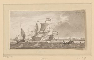 Buque de guerra en el IJ de Bernhard Schreuder