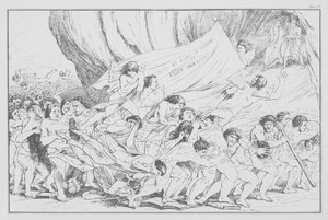 Divina Comedia de Dante, Infierno, lámina V (litografía) de Bernhard Schuler