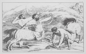 Divina Comedia de Dante, Infierno, lámina XX (litografía) de Bernhard Schuler
