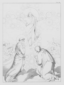 Divina Comedia de Dante, Paradiso (Cielo), Lámina XV (litografía) de Bernhard Schuler