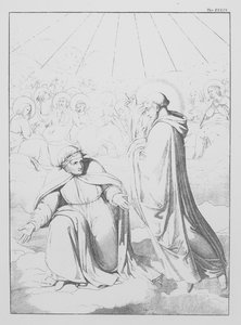 Divina Comedia de Dante, Paradiso (Cielo), Lámina XXXIX (litografía) de Bernhard Schuler