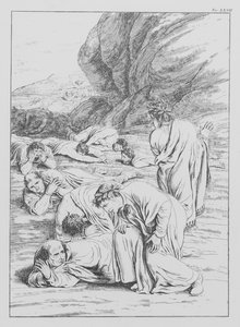 Divina Comedia de Dante, Purgatorio, lámina XXVIII (litografía) de Bernhard Schuler