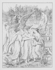 Divina Comedia de Dante, Purgatorio, lámina XXXVIII (litografía) de Bernhard Schuler