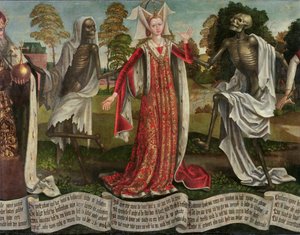 Danza macabra: Emperatriz (detalle) de Bernt Notke