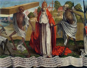 Danza macabra: Papa (detalle) de Bernt Notke