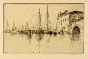 A lo largo de la Giudecca, Venecia de Bertha E. Jaques