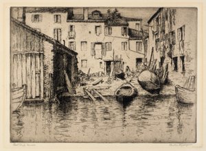 Tienda de barcos, Venecia de Bertha E. Jaques