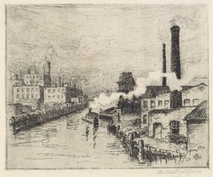 Fábricas en el río Chicago de Bertha Evelyn Jaques