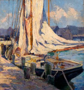 Escena del muelle, Gloucester de Bertha Eversfield Perrie