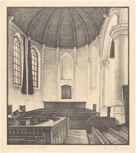 De Waalsche Kerk en Delft (título original del objeto) de Bertha van Hasselt (signed by artist)