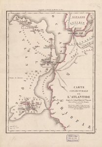 Mapa conjetural de la Atlántida - según el coronel Bory de St. Vincent... LOC 2006627670 de Berthe
